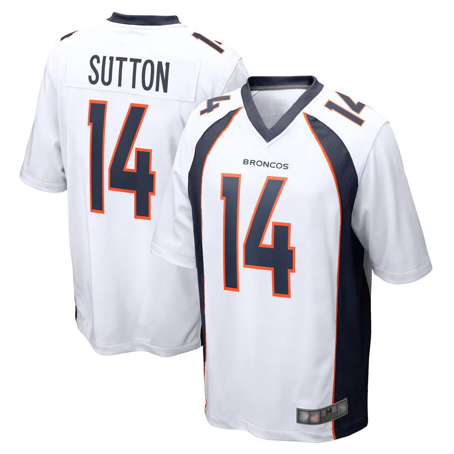 Custom #14 White DEN Football Shirt Top