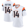 Custom #14 White DEN Football Shirt Top