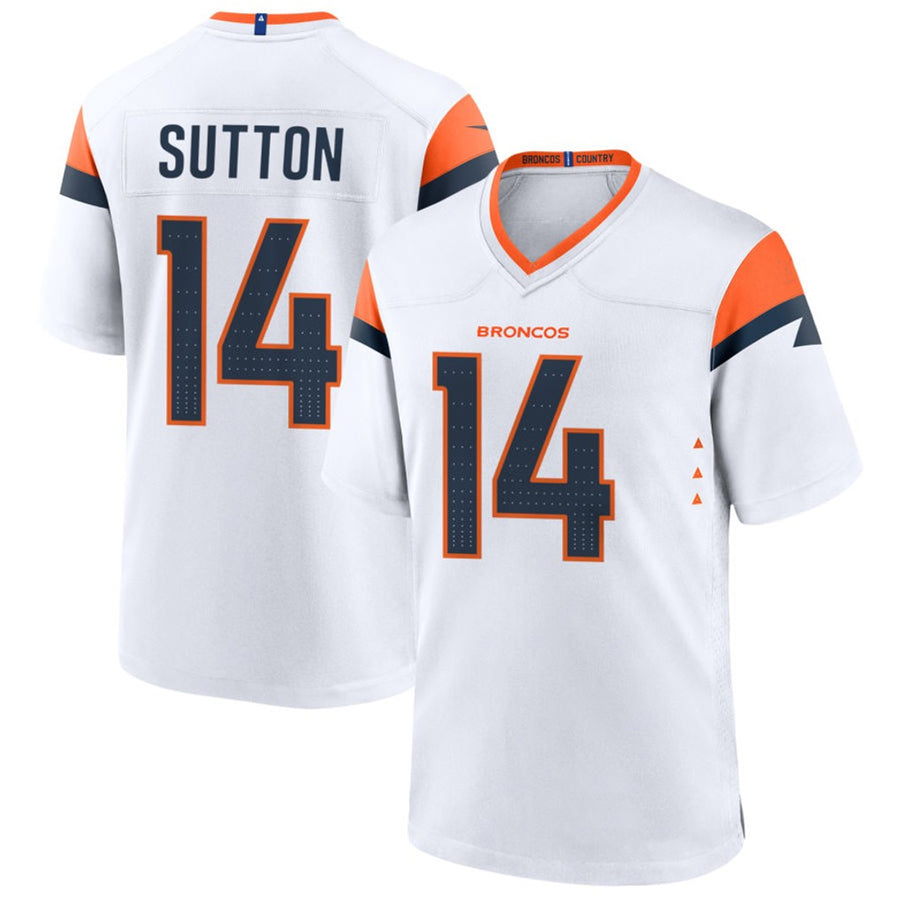 Custom #14 White DEN Football Shirt Top