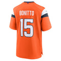 Custom #15 Orange DEN Football Shirt Top
