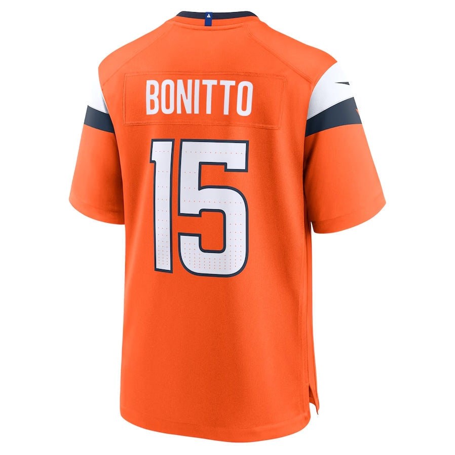 Custom #15 Orange DEN Football Shirt Top