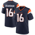 Custom #16 Navy DEN Football Shirt Top
