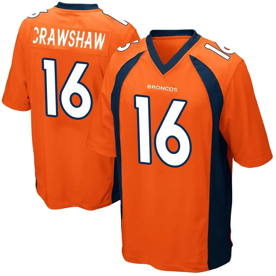 Custom #16 Orange DEN Football Shirt Top