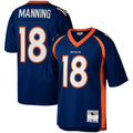 Custom #18 Navy DEN Football Shirt Top