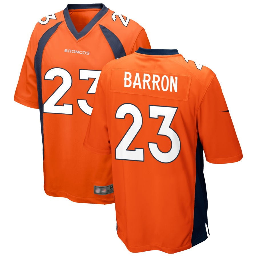 Custom #23 Orange DEN Football Shirt Top