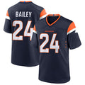 Custom #24 Navy DEN Football Shirt Top