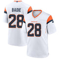 Custom #28 White DEN Football Shirt Top