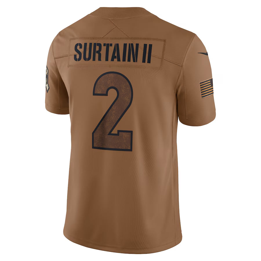 Custom #2 Brown DEN Football Shirt Top