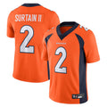 Custom #2 Orange DEN Football Shirt Top