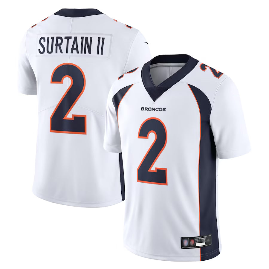 Custom #2 White DEN Football Shirt Top