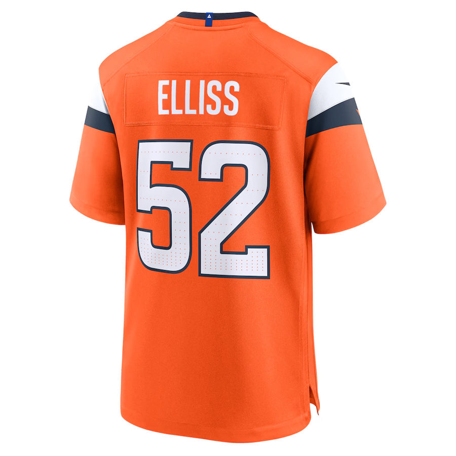Custom #52 Orange DEN Football Shirt Top