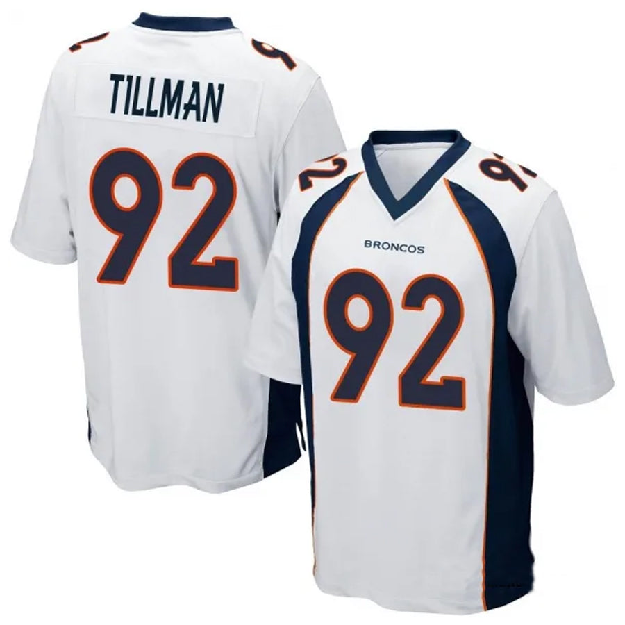 Custom #92 White DEN Football Shirt Top