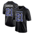 Custom #21 Carbon Black DAL Football Shirt Top