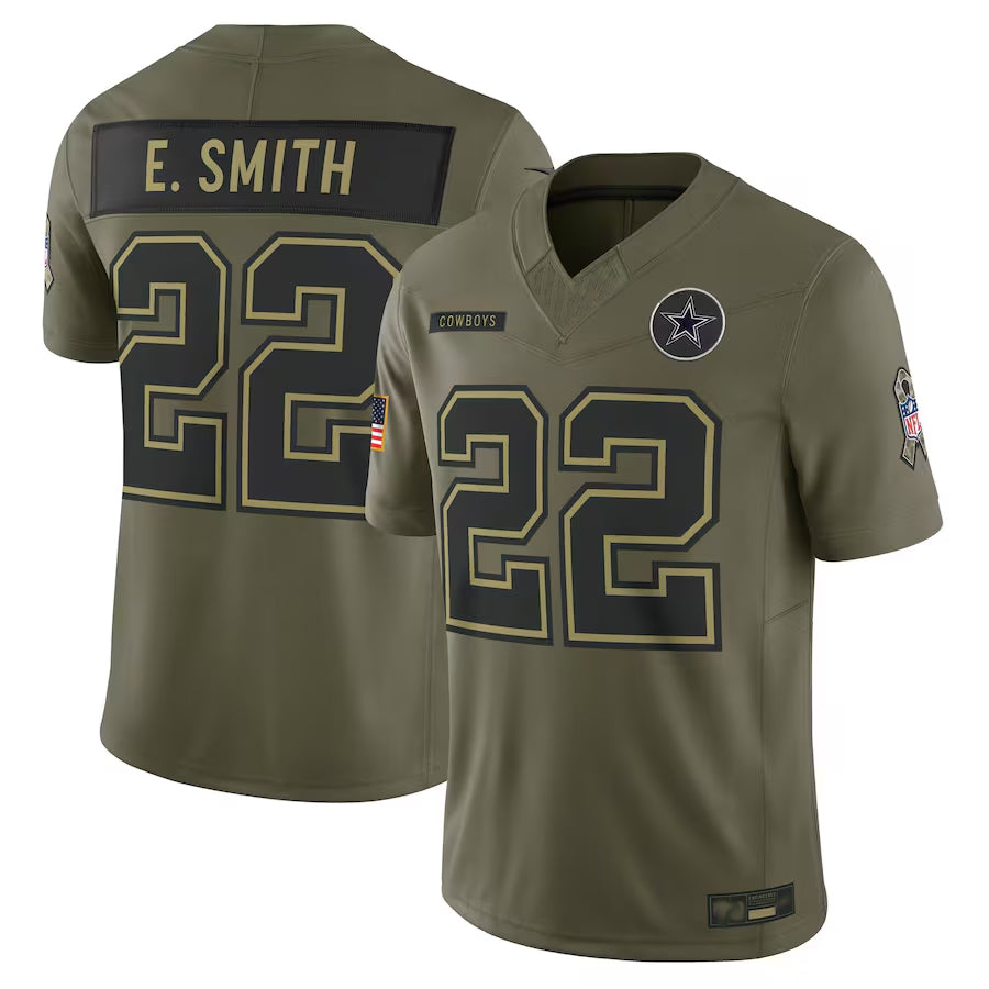 Custom #22 Olive DAL Football Shirt Top