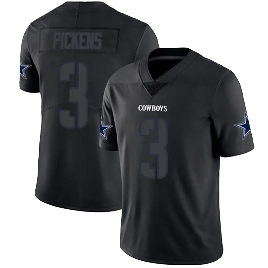 Custom #3 Black DAL Football Shirt Top