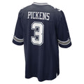 Custom #3 Navy DAL Football Shirt Top