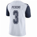 Custom #3 White Throwback DAL Football Shirt Top