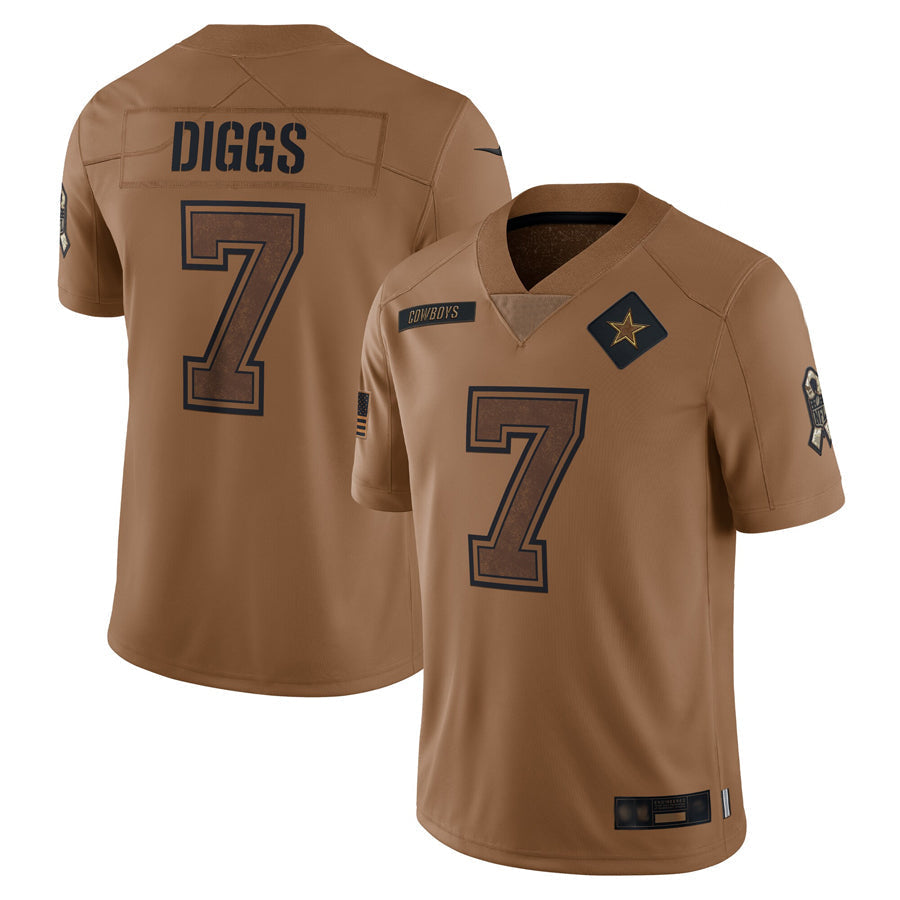 Custom #7 Brown DAL Football Shirt Top