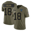 Custom #18 Olive DET Football Shirt Top