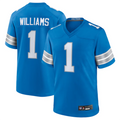 Custom #1 Blue DET Football Shirt Top