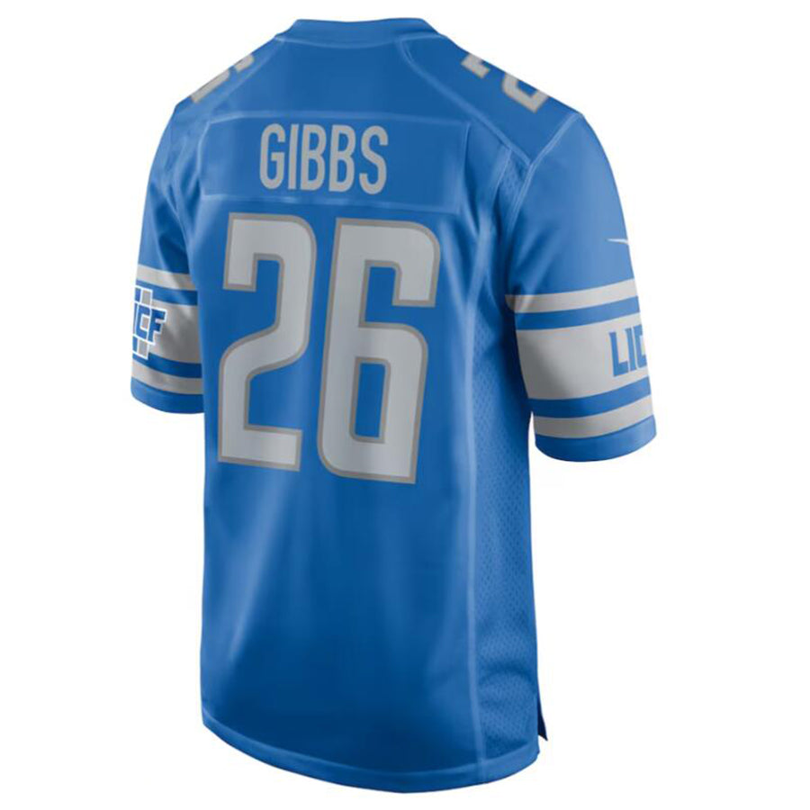 Custom #26 Blue DET Football Shirt Top