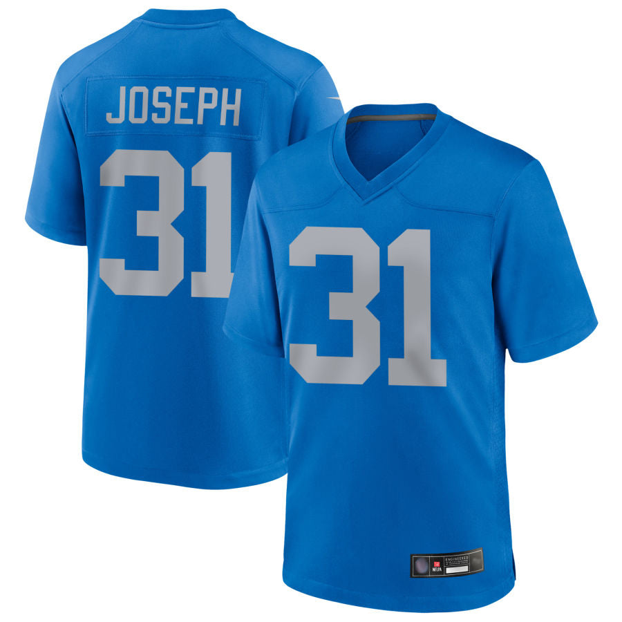 Custom #31 Blue DET Football Shirt Top
