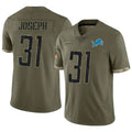 Custom #31 Olive DET Football Shirt Top