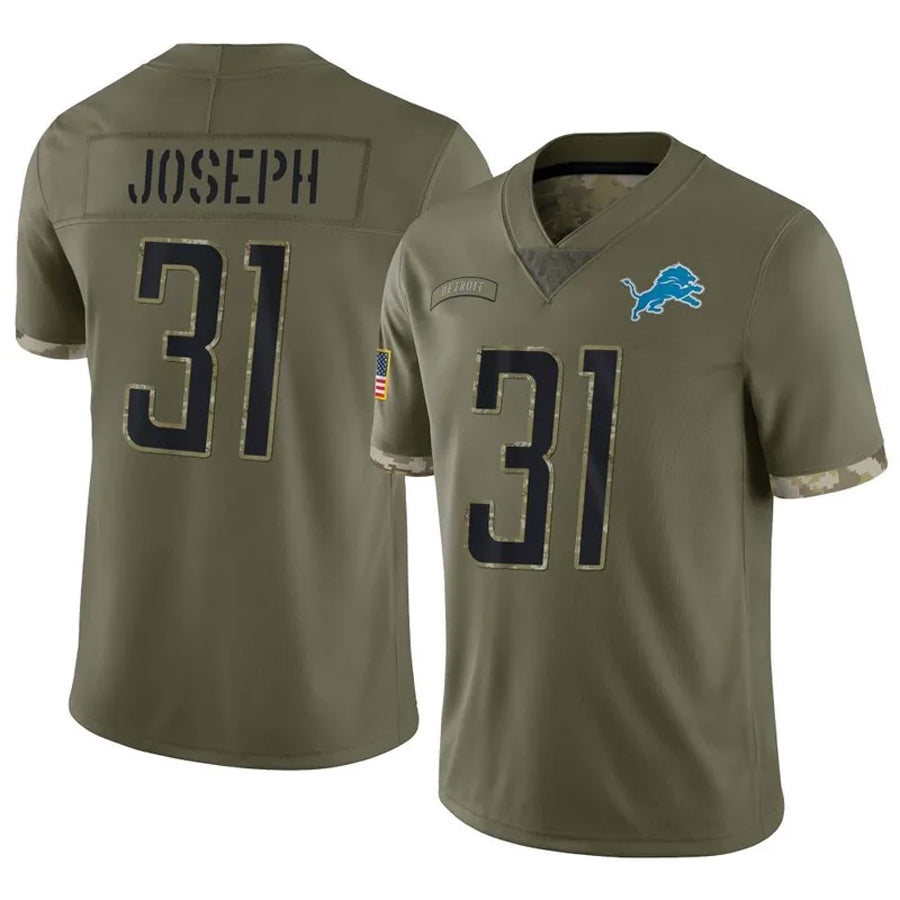 Custom #31 Olive DET Football Shirt Top