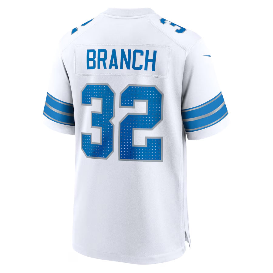 Custom #32 White DET Football Shirt Top