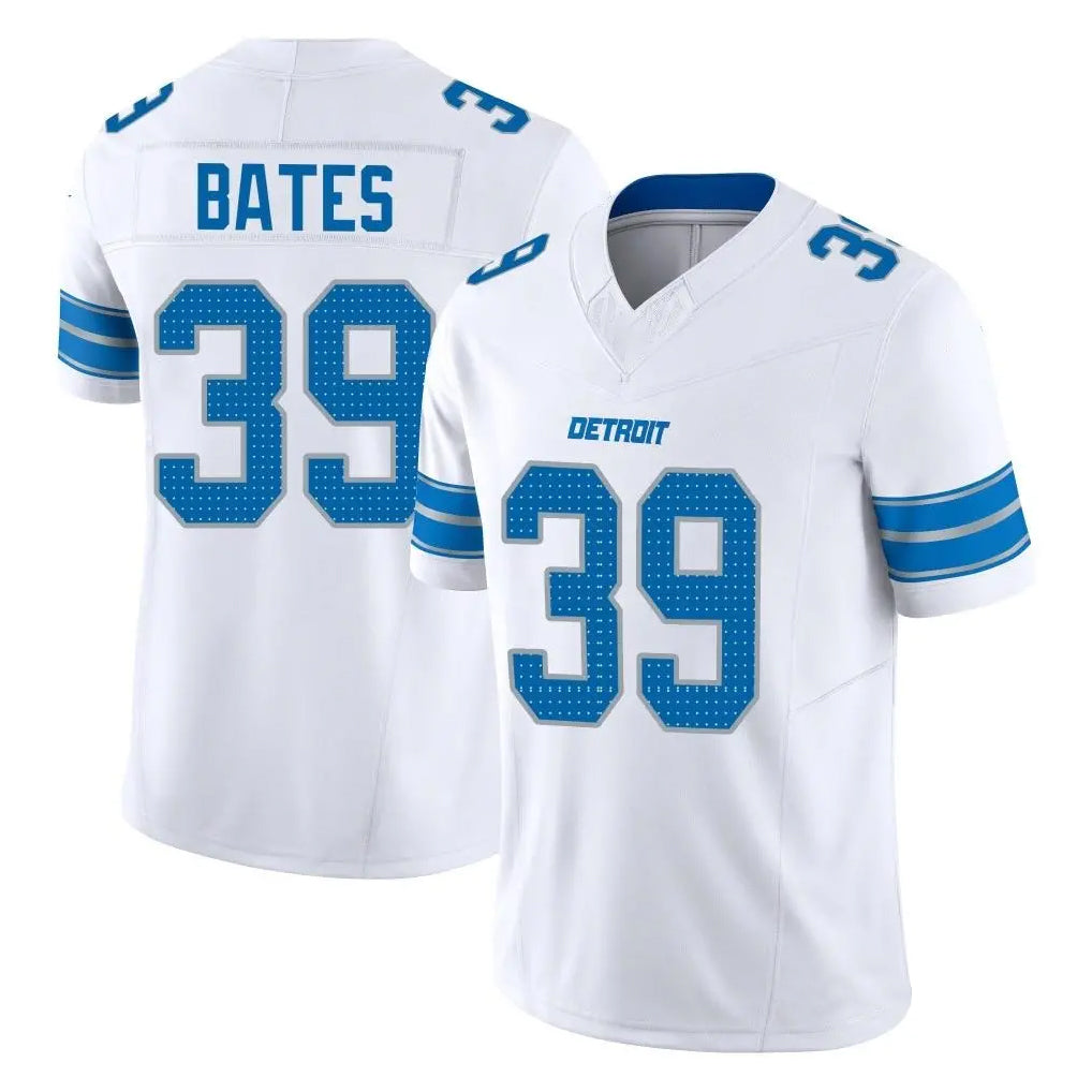 Custom #39 White DET Football Shirt Top