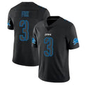 Custom #3 Black DET Football Shirt Top