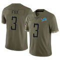 Custom #3 Olive DET Football Shirt Top