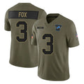Custom #3 Olive DET Football Shirt Top