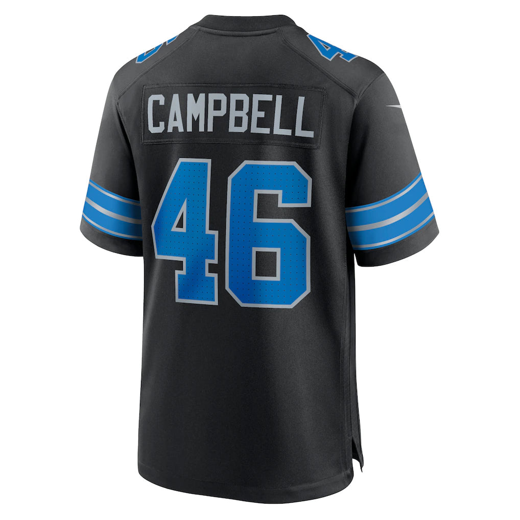 Custom #46 Black DET Football Shirt Top