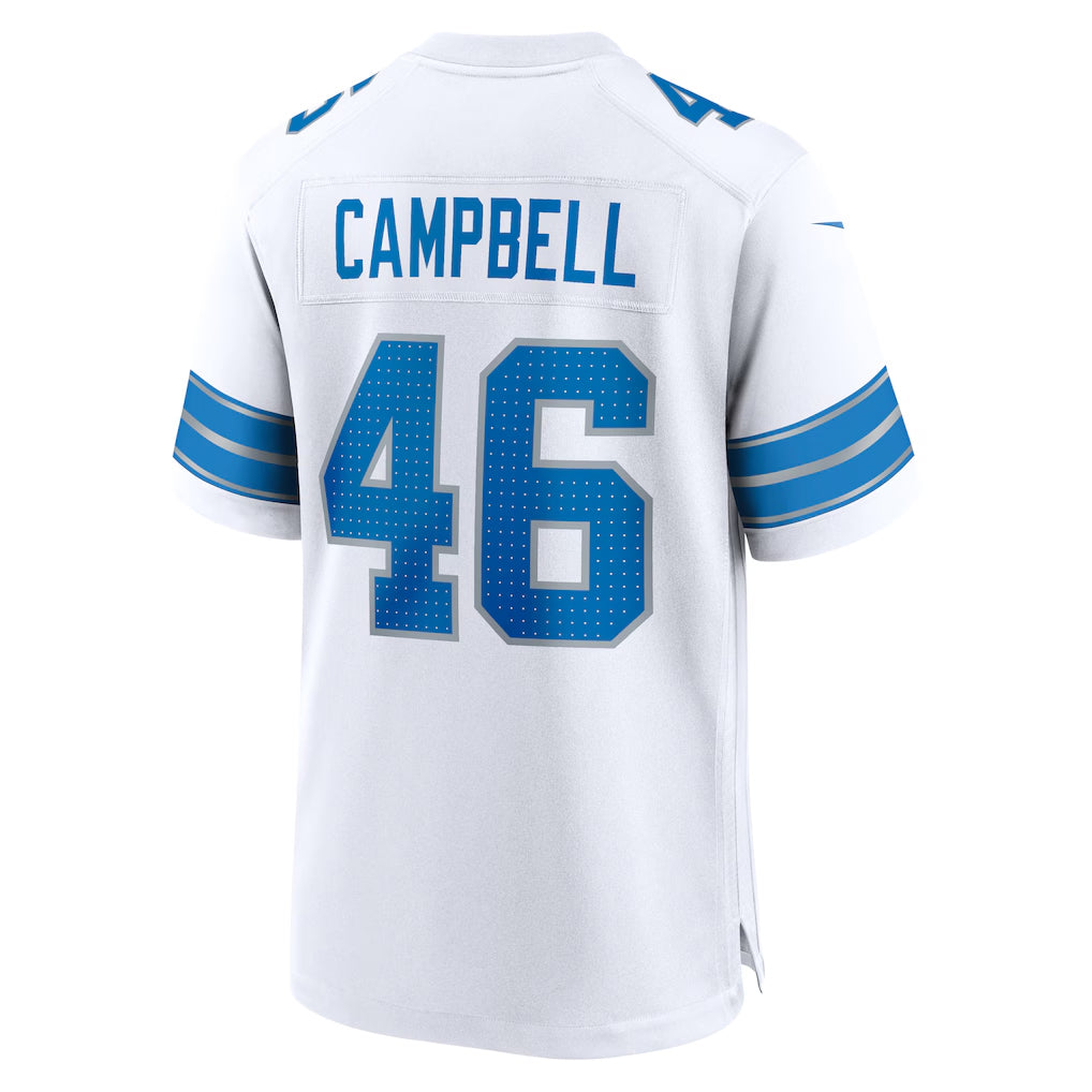 Custom #46 White DET Football Shirt Top