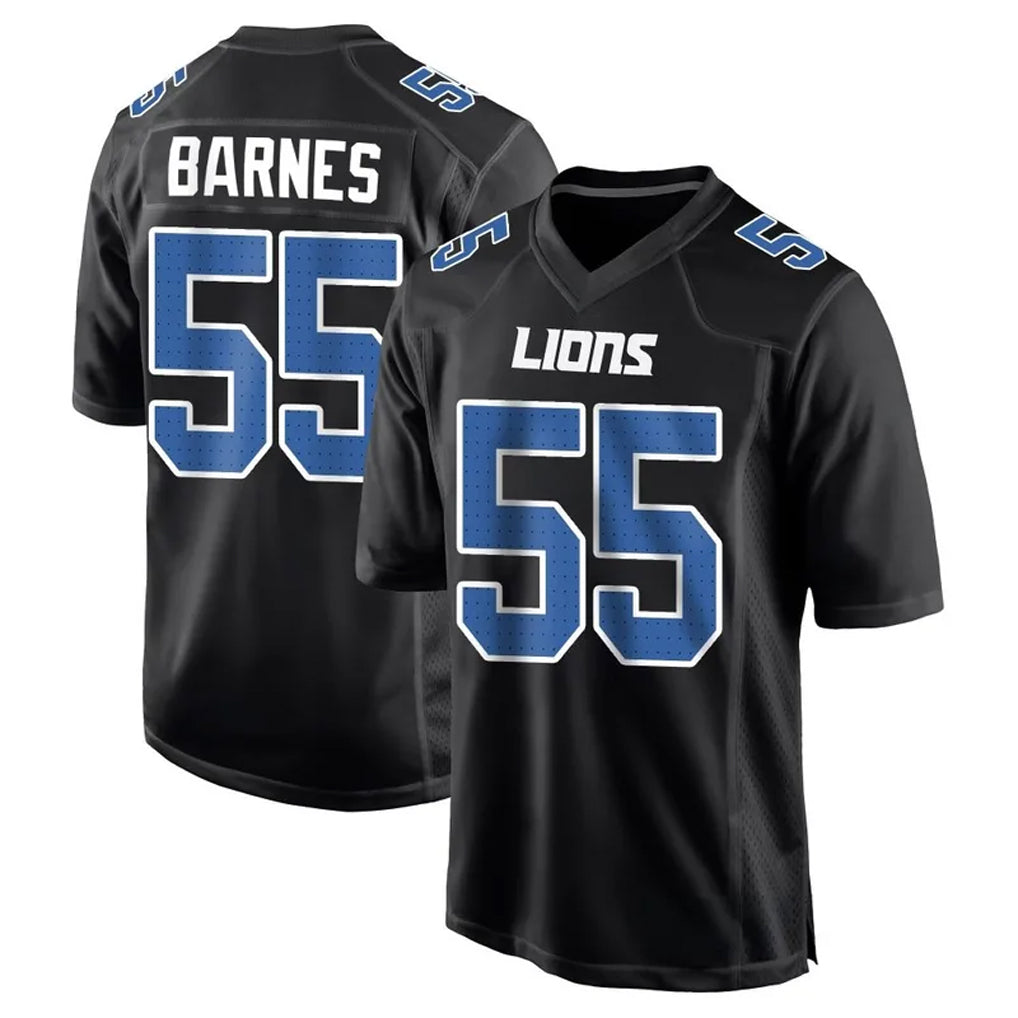 Custom #55 Black DET Football Shirt Top