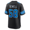 Custom #58 Black DET Football Shirt Top