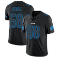 Custom #58 Black DET Football Shirt Top
