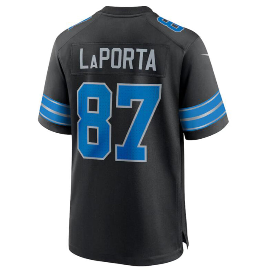 Custom #87 Black DET Football Shirt Top