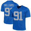 Custom #91 Blue DET Football Shirt Top