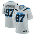 Reast D.Lions #97 Aidan Hutchinson Silver 2026 Rivalries Collection Game Stitched Jerseys