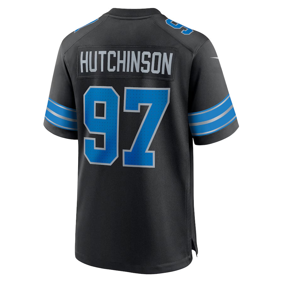 Custom #97 Black DET Football Shirt Top