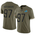 Custom #97 Olive DET Football Shirt Top