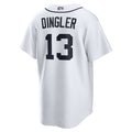 Custom #13 White DET Baseball Shirt Top
