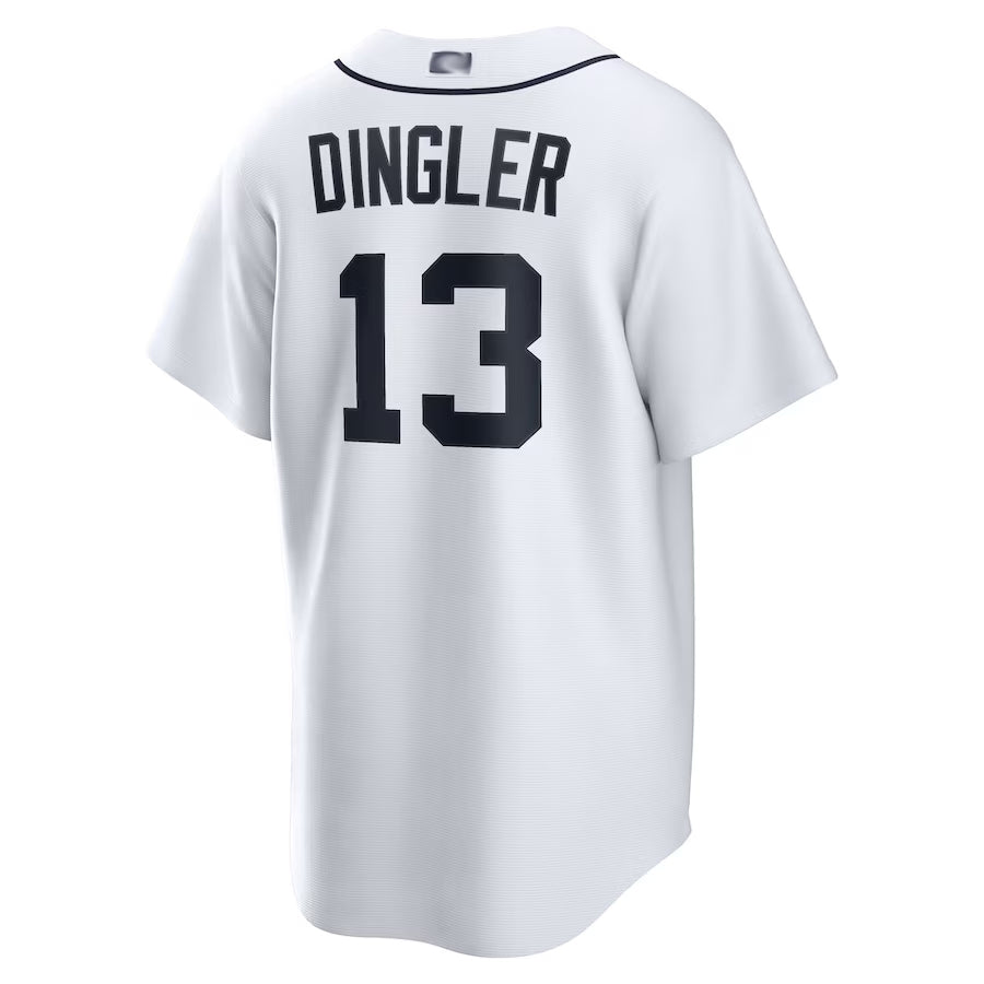 Custom #13 White DET Baseball Shirt Top
