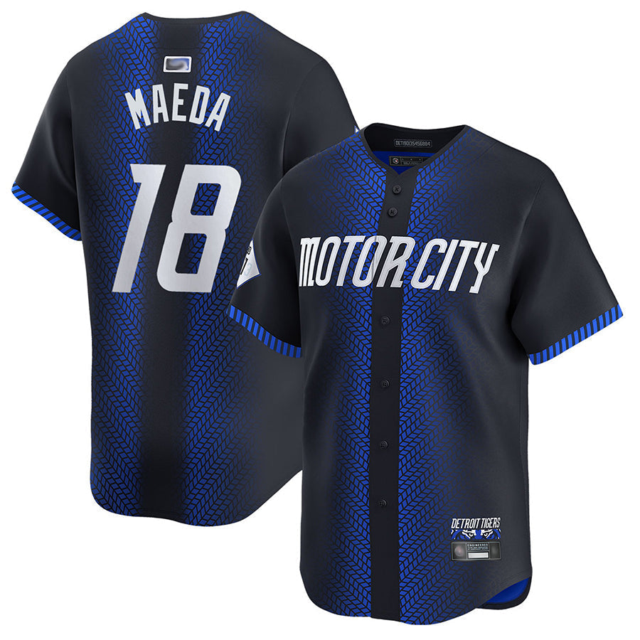 Custom #18 City Connect DET Baseball Shirt Top
