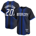 Custom #20 Navy City Connect DET Baseball Shirt Top