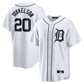Custom #20 White DET Baseball Shirt Top