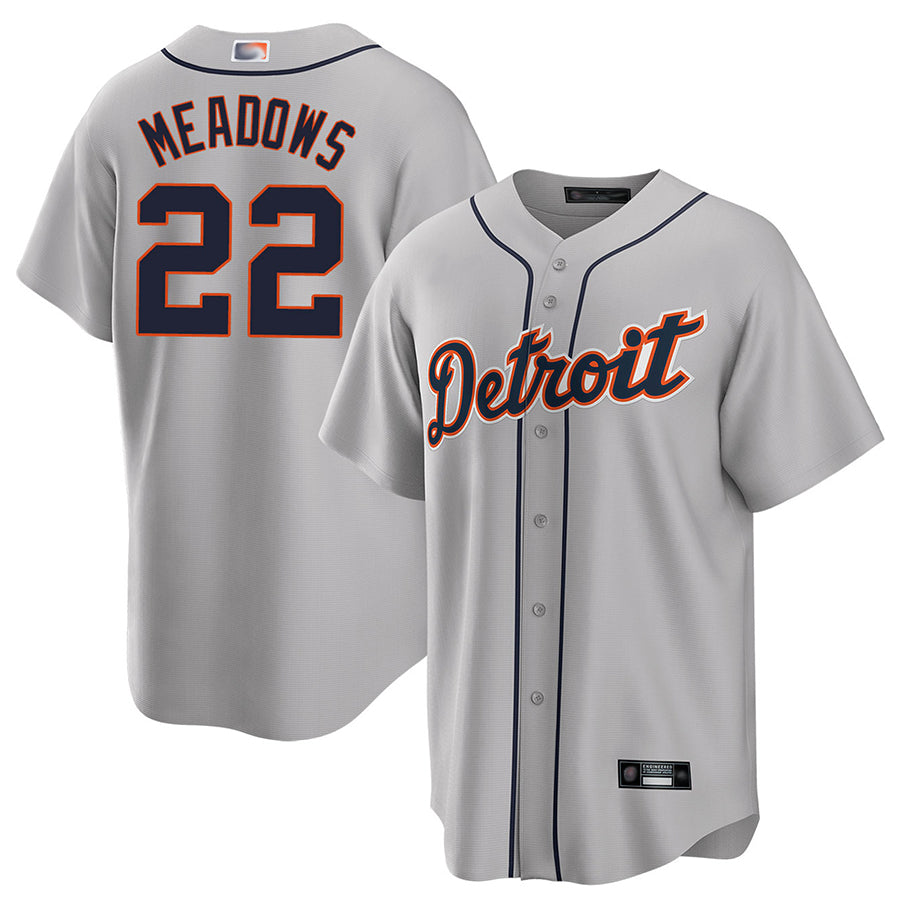 Custom #22 Gray DET Baseball Shirt Top