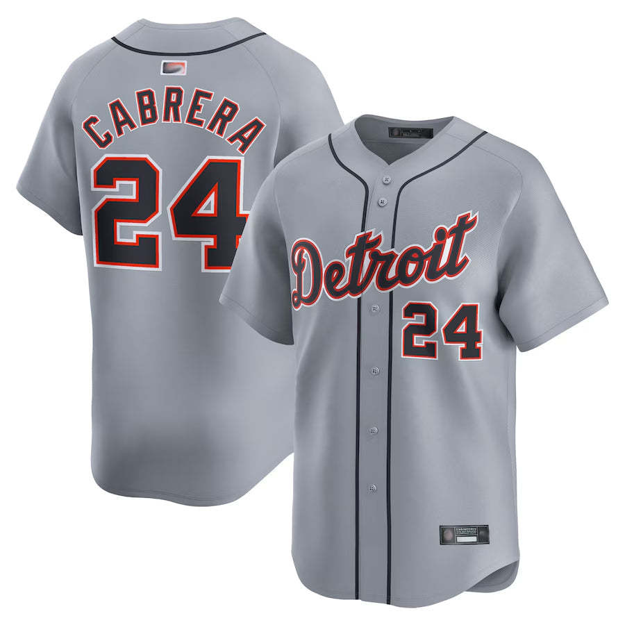 Custom #24 Gray DET Baseball Shirt Top